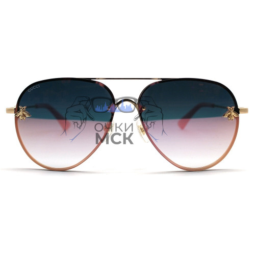 Очки Gucci GG2201 Розово-золотистый зеркальный хамелеон солнцезащитные женские оригинал