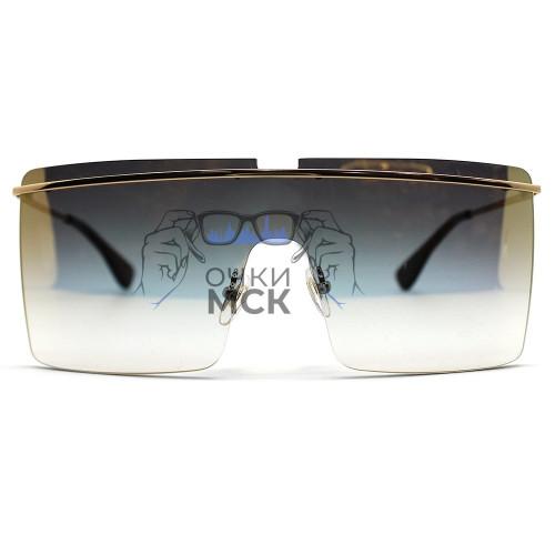 Очки Gucci GG0328S Золотой зеркальный градиент солнцезащитные унисекс женские мужские оригинал