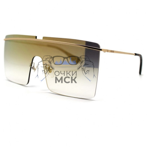 Очки Gucci GG0328S Золотой зеркальный градиент солнцезащитные унисекс женские мужские оригинал