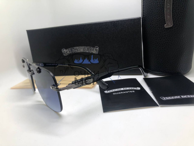 Очки Chrome Hearts Silver/Blue солнцезащитные унисекс женские мужские оригинал