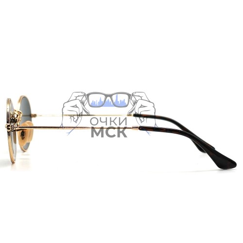 Очки Ray Ban Oval Metal RB3547 Тёмный градиент солнцезащитные унисекс женские мужские оригинал