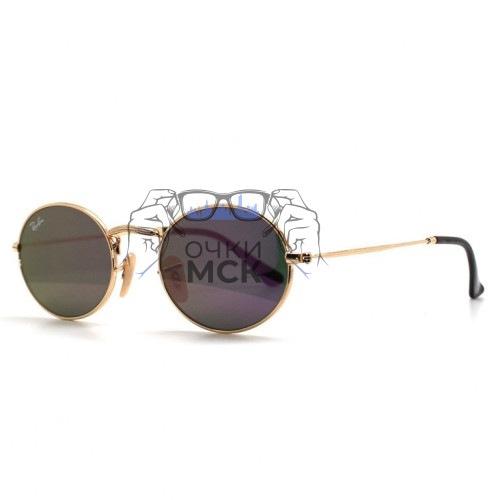 Очки Ray Ban Oval Metal RB3547 Тёмный градиент солнцезащитные унисекс женские мужские оригинал