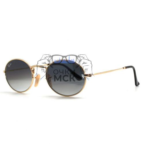 Очки Ray Ban Oval Metal RB3547 Тёмный градиент солнцезащитные унисекс женские мужские оригинал