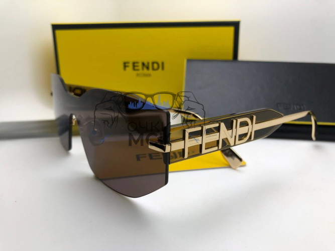 Очки Fendi Gold/Brown солнцезащитные женские оригинал
