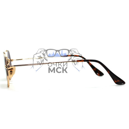 Очки Ray Ban Octagonal Metal RB3556N Коричневый градиент солнцезащитные унисекс женские мужские оригинал