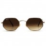 Очки Ray Ban Octagonal Metal RB3556N Коричневый градиент солнцезащитные унисекс женские мужские оригинал