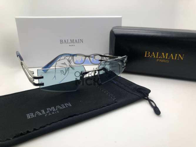 Очки Balmain Skeleton Silver/Blue солнцезащитные унисекс женские мужские оригинал