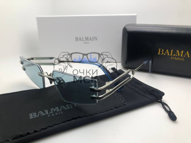Очки Balmain Skeleton Silver/Blue солнцезащитные унисекс женские мужские оригинал