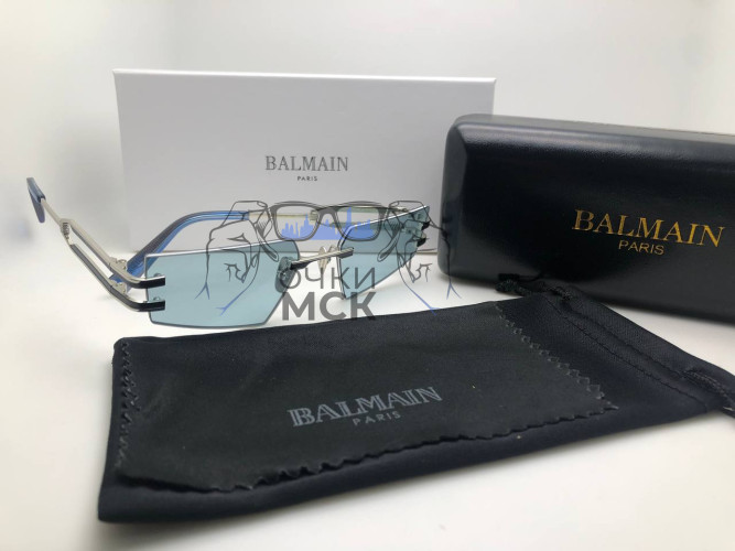 Очки Balmain Skeleton Silver/Blue солнцезащитные унисекс женские мужские оригинал