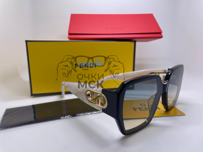 Очки Fendi Arabeska Marble Black/Grey солнцезащитные женские оригинал