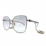 Очки Gucci GG0721S Серый градиент солнцезащитные женские оригинал