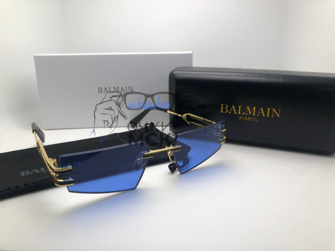 Очки Balmain Skeleton Gold/Navy солнцезащитные унисекс женские мужские оригинал