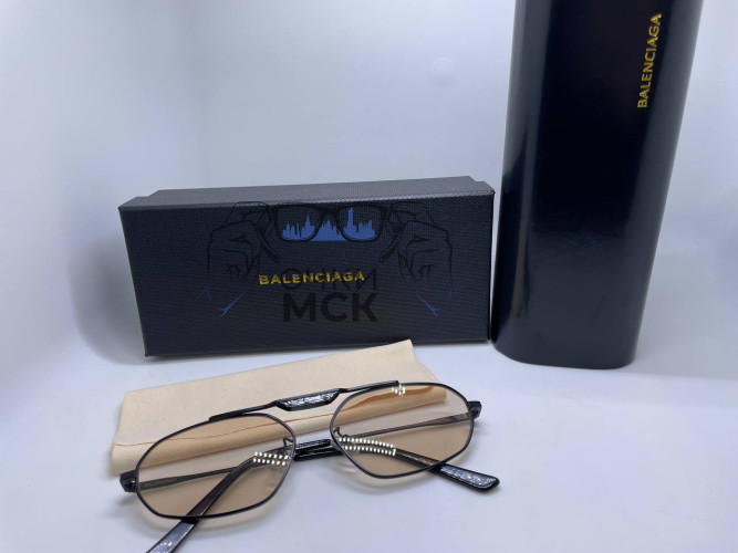 Очки Balenciaga 2455 Black/Light Brown Коричневый градиент солнцезащитные унисекс женские мужские оригинал