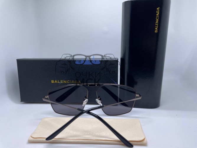 Очки Balenciaga S Silver/Black Коричневый градиент солнцезащитные унисекс женские мужские оригинал