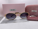 Очки Miu Miu Gold Leo/Black солнцезащитные женские оригинал
