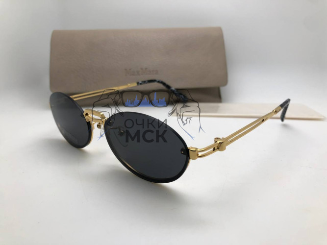 Очки Max Mara Gold/Black солнцезащитные унисекс женские мужские оригинал