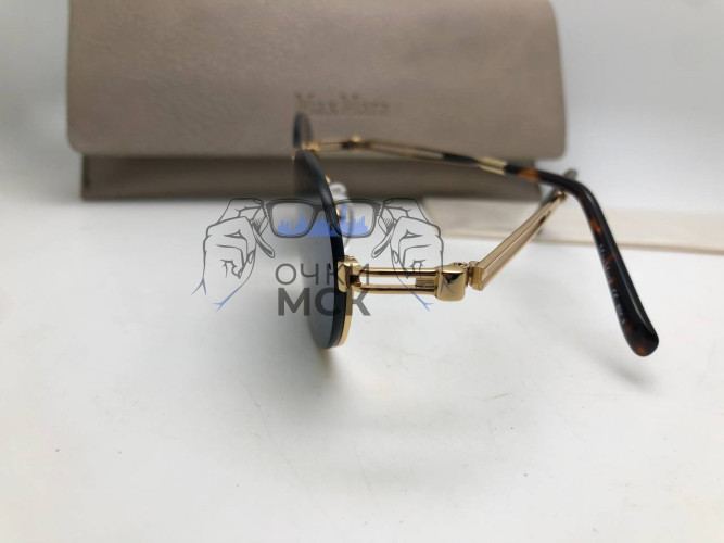 Очки Max Mara Gold/Black солнцезащитные унисекс женские мужские оригинал