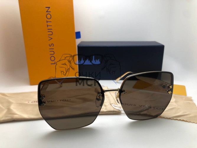 Очки Louis Vuitton Gold/Black солнцезащитные унисекс женские мужские оригинал