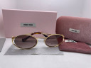 Очки Miu Miu Gold Leo/Brown солнцезащитные женские оригинал