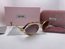 Очки Miu Miu Gold Leo/Brown солнцезащитные женские оригинал