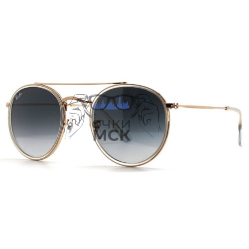 Очки Ray Ban Double Bridge RB3647N Тёмно-серый градиент солнцезащитные унисекс женские мужские оригинал