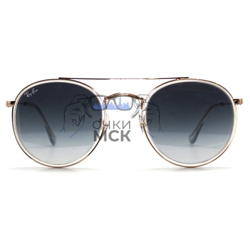 Очки Ray Ban Double Bridge RB3647N Тёмно-серый градиент солнцезащитные унисекс женские мужские оригинал