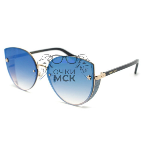 Очки Jimmy Choo DANB/s Голубой зеркальный градиент солнцезащитные женские оригинал