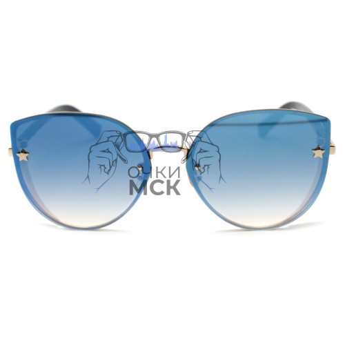 Очки Jimmy Choo DANB/s Голубой зеркальный градиент солнцезащитные женские оригинал
