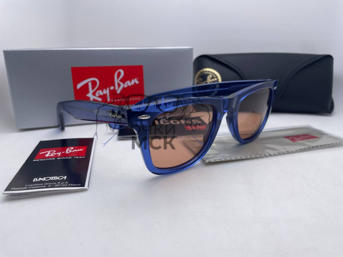 Очки Ray Ban Blue/Brown солнцезащитные унисекс женские мужские оригинал