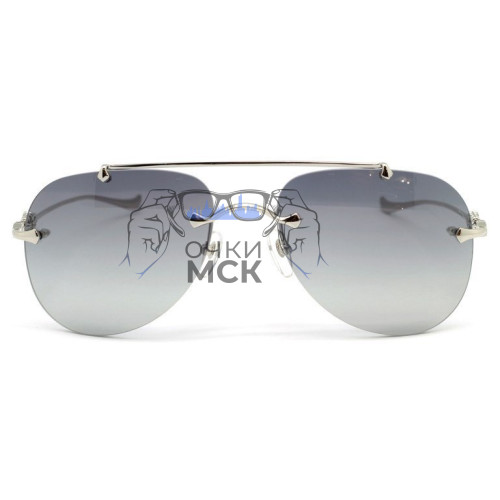 Очки Men's Chrome Hearts Silver Серый градиент солнцезащитные мужские оригинал