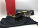 Очки Cartier Brown/Gold Коричневый градиент солнцезащитные унисекс женские мужские оригинал