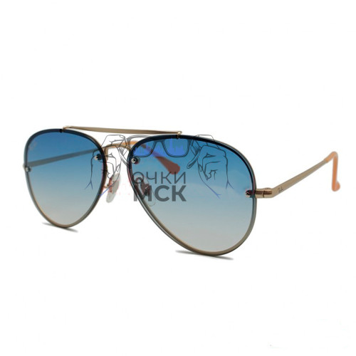 Очки Ray Ban Blaze Aviator RB3584-N Серый солнцезащитные унисекс женские мужские оригинал