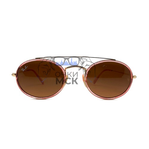 Очки Ray Ban RB 3847N Коричневые солнцезащитные унисекс женские мужские оригинал