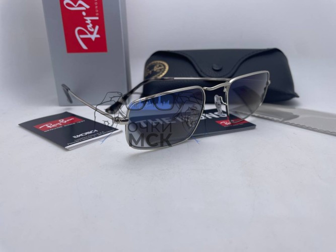Очки Ray Ban The Icon Silver/Grey солнцезащитные мужские оригинал