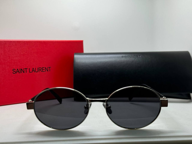 Очки Saint Laurent SL 692 Silver/Black солнцезащитные унисекс женские мужские оригинал