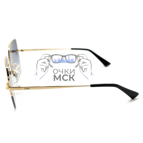 Очки Cartier CT 0121S Тёмно-серый градиент солнцезащитные женские оригинал