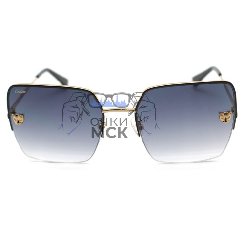 Очки Cartier CT 0121S Тёмно-серый градиент солнцезащитные женские оригинал