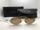 Очки Linda Farrow Cirlcle Gold/Brown солнцезащитные женские оригинал