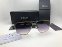 Очки Prada Black/Gold/Black солнцезащитные унисекс женские мужские оригинал