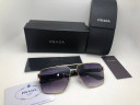 Очки Prada Black/Gold/Black солнцезащитные унисекс женские мужские оригинал