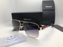Очки Prada Black/Gold/Black солнцезащитные унисекс женские мужские оригинал