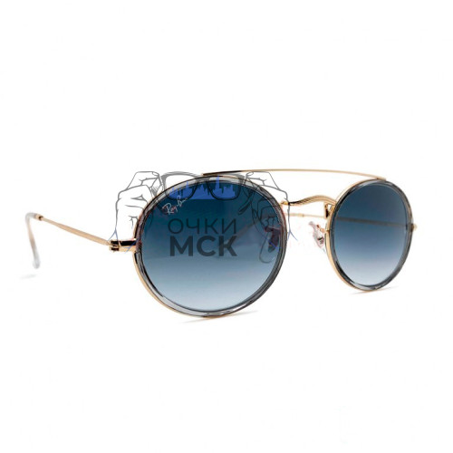 Очки Ray Ban RB 3847N Синий градиент солнцезащитные унисекс женские мужские оригинал