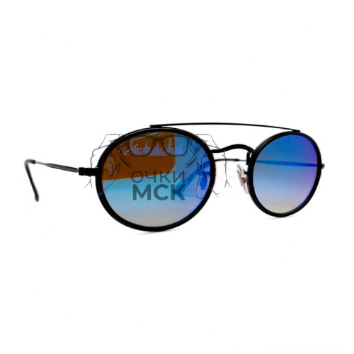 Очки Ray Ban RB 3847N Голубой зеркальный градиент солнцезащитные унисекс женские мужские оригинал