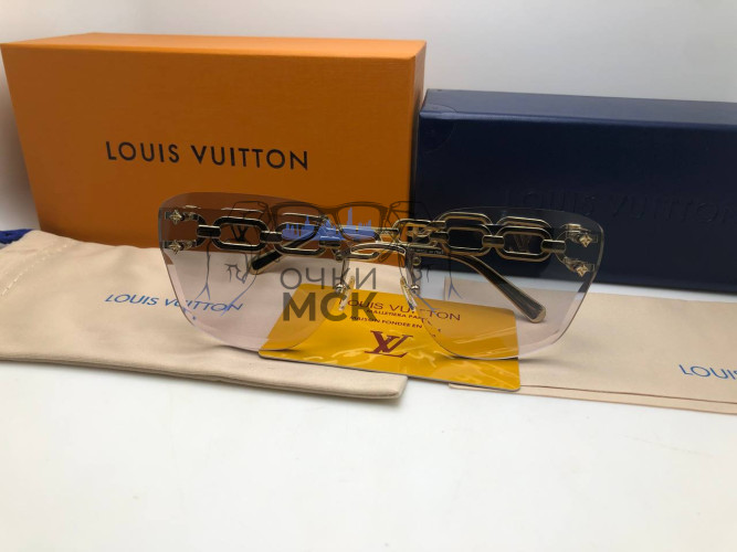 Очки Louis Vuitton Chain Gold солнцезащитные унисекс женские мужские оригинал