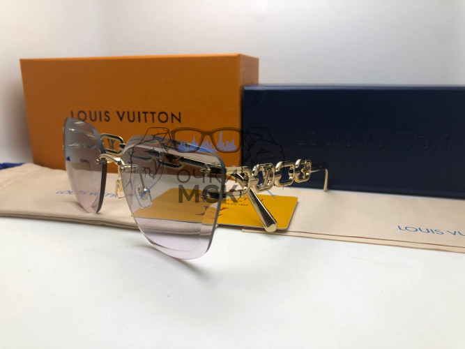 Очки Louis Vuitton Chain Gold солнцезащитные унисекс женские мужские оригинал