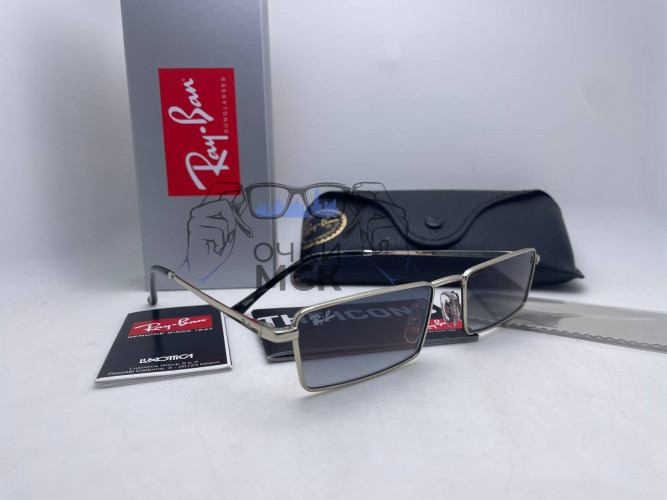 Очки Ray Ban The Icon Low Silver/Black солнцезащитные мужские оригинал