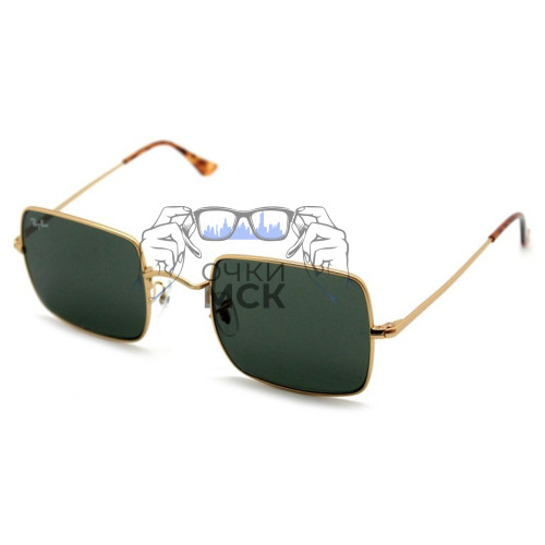 Очки Ray Ban Square RB 1971 Тёмно-зеленые солнцезащитные унисекс женские мужские оригинал