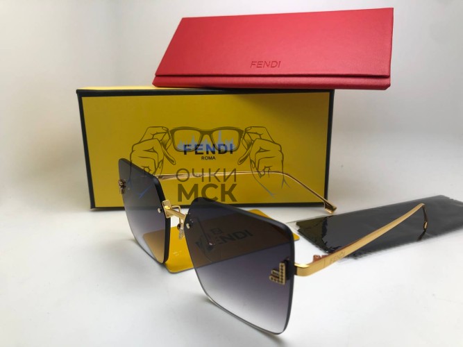 Очки Fendi Light Gold/Dark Grey солнцезащитные женские оригинал