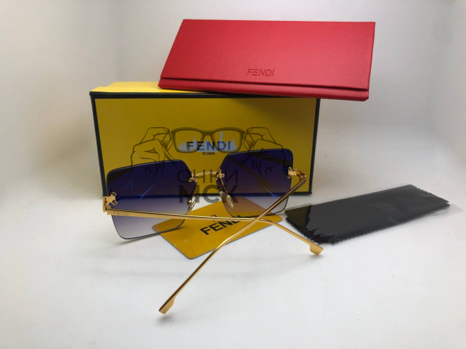 Очки Fendi Light Gold/Dark Grey солнцезащитные женские оригинал