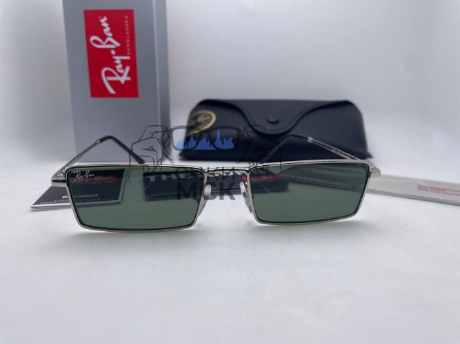 Очки Ray Ban The Icon Low Silver/Green солнцезащитные мужские оригинал
